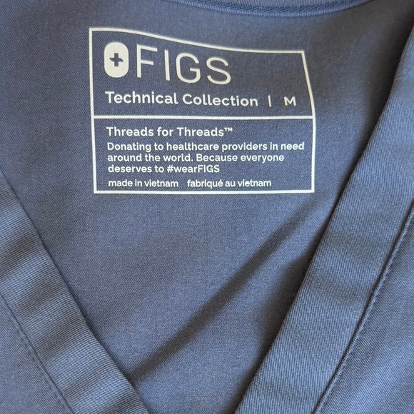 FIGS Scrub Top *SET* Blue Tops (Size M) - Picture 7 of 7